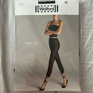 WOLFORD Lace Up Capri size medium NEW sealed